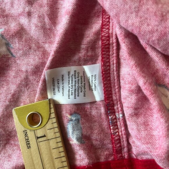 Talbots Red Quilted Jacket pajama penguins animal winter holiday coat Size M - Picture 10 of 10